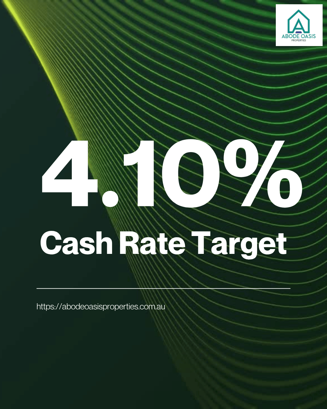 Cash rate target 4.10 %. Effective date 18 March 2026